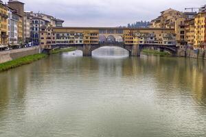 visie van Ponte vecchio, Florence, Italië foto