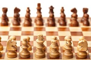 schaak - begin van spel foto