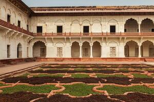 binnenplaats van agra fort. agra, uttar pradesh, Indië foto