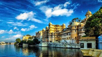 stadspaleis. Udaipur, India foto