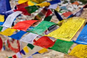 Tibetaans Boeddhisme gebed vlaggen longta foto