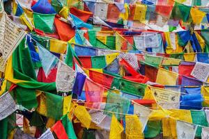 Tibetaans Boeddhisme gebed vlaggen longta foto