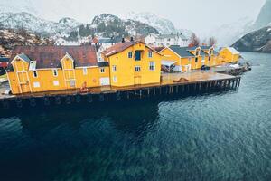 nusfjord visvangst dorp in Noorwegen foto