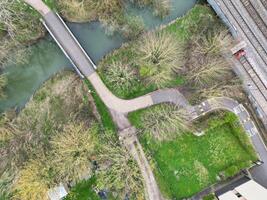 antenne visie van rivier- Theems Bij centraal Oxford historisch stad van Engeland uk. maart 23e, 2024 foto