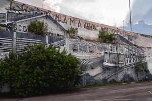 mooi muur kunst door de Korintiërs stadion. sao paulus, Brazilië. maart 13 2024. foto