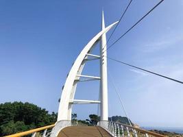 saeyeongyo-brug op saeseom-eiland. Seogwipo, Zuid-Korea foto