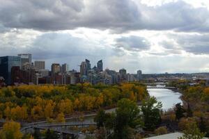 Calgary stad in herfst. foto