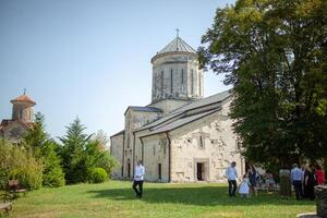 Georgië, martvili 01 september 2018 klooster is een Georgisch kloosterlijk complex. martvili-chkondidi kathedraal foto