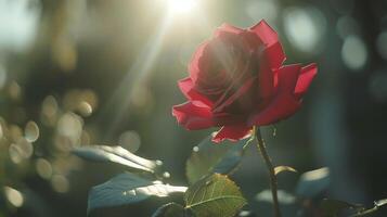 ai gegenereerd dromerig macro schot levendig groen blad badend in bedauwd kalmte foto