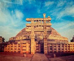 Super goed stoepa. Sanchi, madhya pradesh, Indië foto