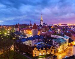 Tallinn middeleeuwse oude stad, Estland foto