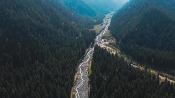 herfstkleur landschap luchtfoto foto