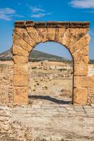 romeinse ruïnes sanctuaire esculape thuburbo majus tunesië foto