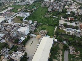 antenne visie van hoog manieren in stad lahore van Pakistan Aan 17-07-2023. foto