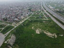 antenne visie van verdediging hoofd vierkant, een klein stad- in lahore Pakistan. foto