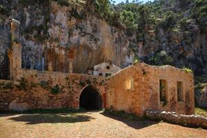 rivieren van katholiko klooster, Chania regio Aan Kreta eiland, Griekenland foto