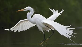 ai gegenereerd Super goed wit zilverreiger vogel voorraad foto, zilverreiger vogel fotografie.wildlife fotografie, foto