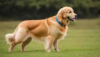 ai gegenereerd gouden retriever, hond fotografie, huisdier dier foto