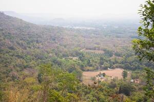 landschap visie van tham pha naam tip niet-jagen Oppervlakte Bij roi et provincie, Thailand foto