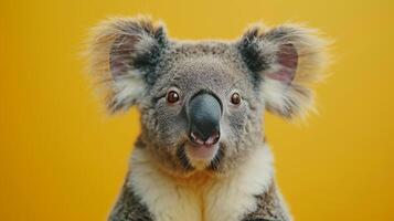 ai gegenereerd een koala Aan een pastel achtergrond geïsoleerd foto