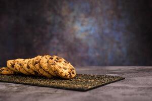 vanille chocola spaander koekjes. heerlijk nagerecht. foto