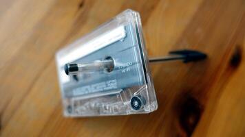 een audio cassette, een wijnoogst voorwerp dat nog steeds werken heel goed foto