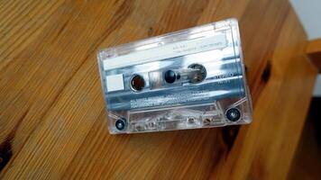 een audio cassette, een wijnoogst voorwerp dat nog steeds werken heel goed foto