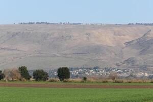 landschap in de bergen in noordelijk Israël. foto