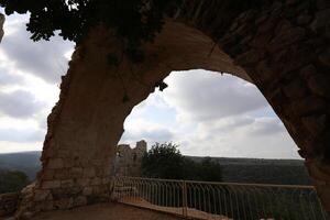 02 12 2024 Haifa Israël. jaja is de ruïnes van een kruisvaarder en Ottomaanse tijdperk vesting in western Galilea, Israël. foto