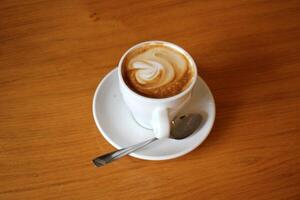 een kop van heet aromatisch koffie. illustratie . foto