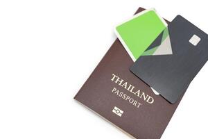 Thais paspoort en ic kaart. vakantie, planning begroting. reizen plan concept. foto