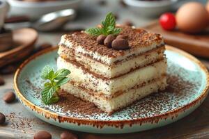 tiramisu cakes professioneel reclame voedsel fotografie foto