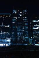 een nacht panoramisch stadsgezicht in marunouchi tokyo breed schot foto