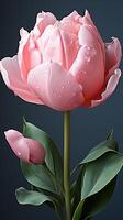 roze tulp bloem romantisch achtergrond vegetatie foto