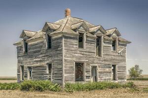 verlaten huis in landelijk Nebraska foto