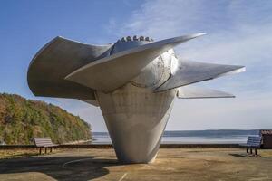 oud verstelbaar mes kaplan propeller turbine, industrieel object, Bij pickwick dam Aan de Tennessee rivier- foto