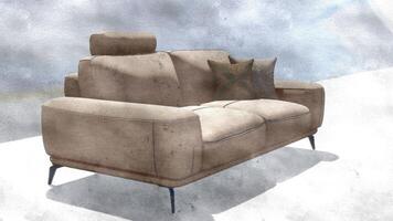 3d renderen sofa foto