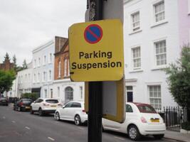 parkeren suspensie teken foto