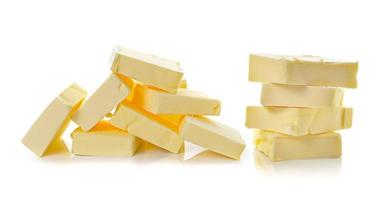boter op witte achtergrond foto