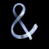 ampersand symboolpictogram met behulp van lichte schildertechniek foto