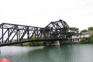 voet van veerboot park Aan de Niagara rivier- in buffel nieuw york foto