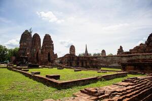 wat Mahathat oude Bij historisch park Bij ayutthaya historisch park, phra Nakhon si ayutthaya provincie, Thailand foto