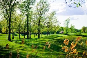 oude en mooie hobbelige golfbaan foto