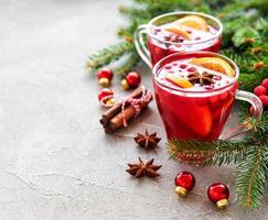 glazen warme glühwein foto