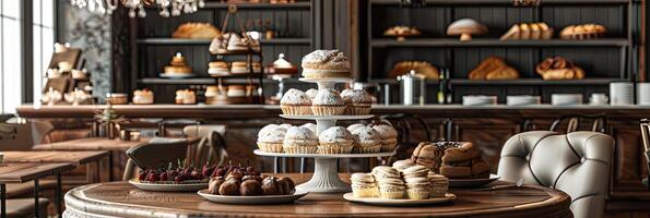 luxe bakkerij Aan elegant dining tafel foto