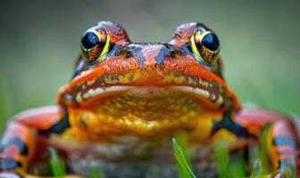 detailopname portret van een rana arvalis foto