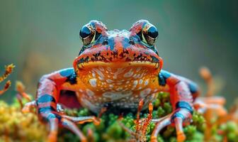 detailopname portret van een rana arvalis foto