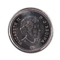 Ottawa, Canada, 13 april 2013, een gloednieuwe glanzende Canadese tien cent uit 2011 foto