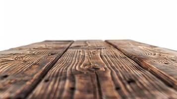 houten tafelblad op witte achtergrond foto