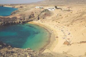 papagayo strand, lanzarote. kanarie eiland. foto